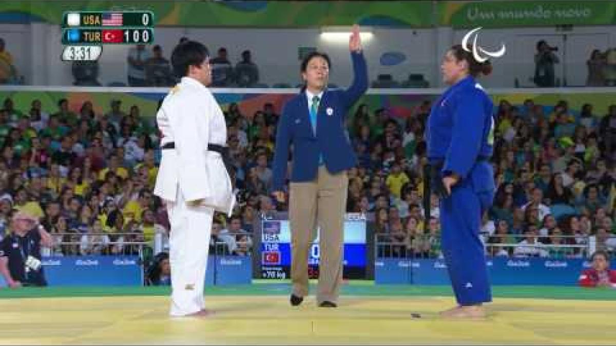 Judo | USA v Turkey | Women's +70 kg Repechage Final | Rio 2016 Paralympic Games