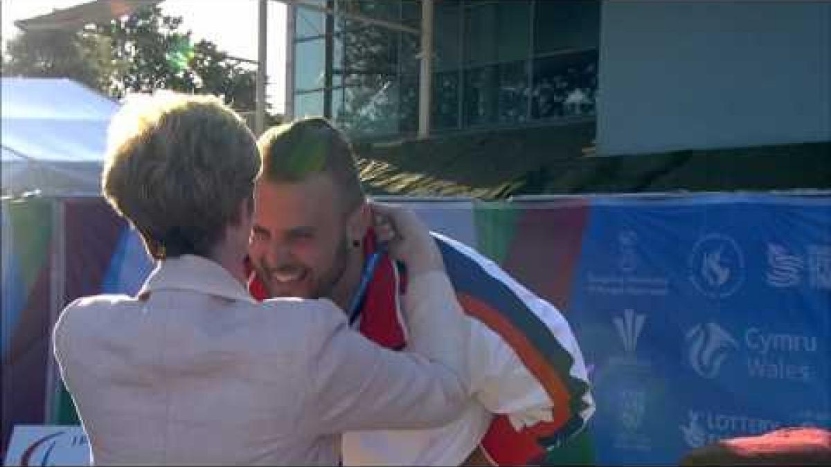 Men's discus F42 | Victory Ceremony | 2014 IPC Athletics European Championships Swansea