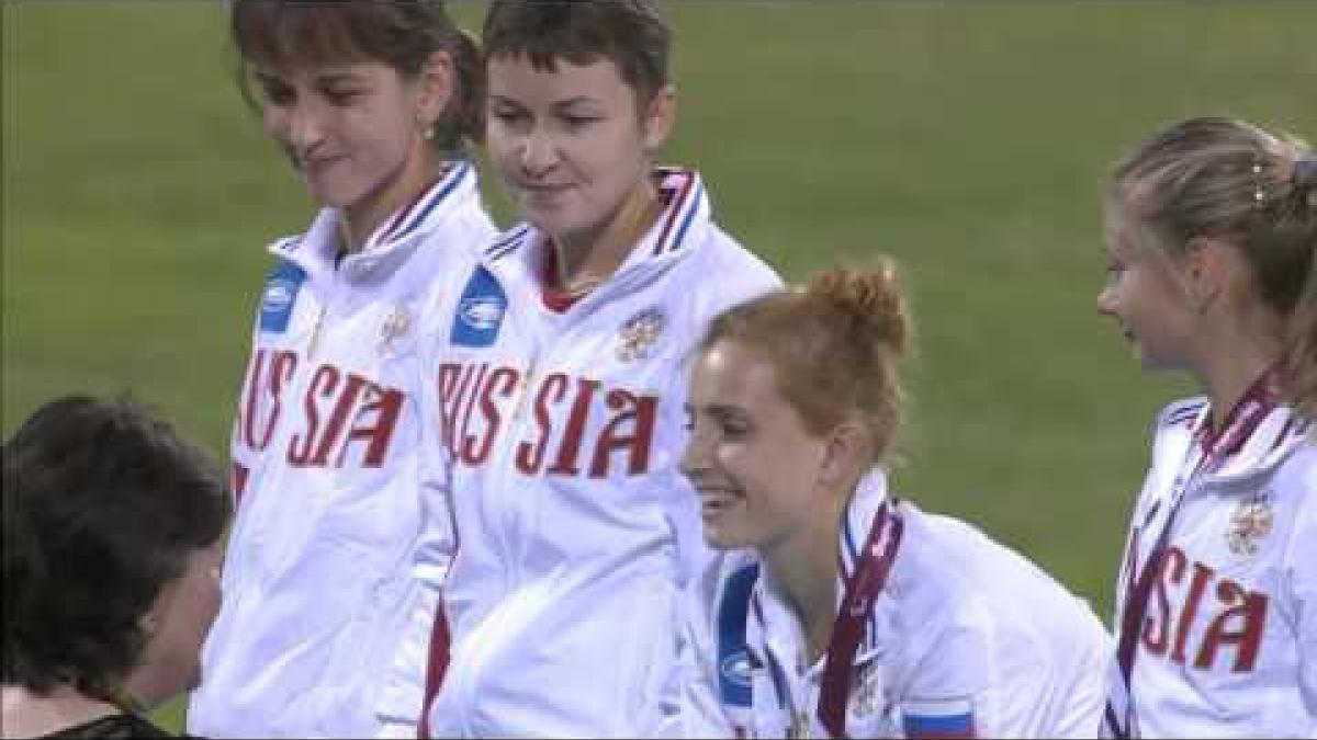 Women's 4x100m T35-38 | Victory Ceremony |  2015 IPC Athletics World Championships Doha