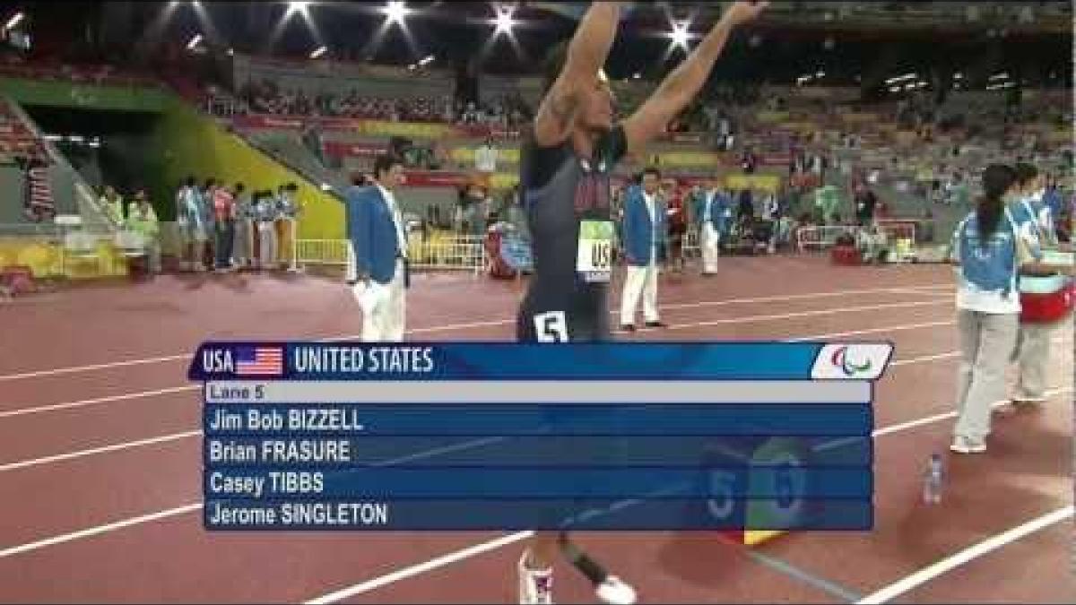 Men's 4 x 100m Relay T42-46 Final - Beijing 2008 Paralympic Games 