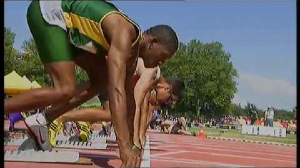 Athletics - men's 100m T38 semifinals 1 - 2013 IPC Athletics World Championships, Lyon