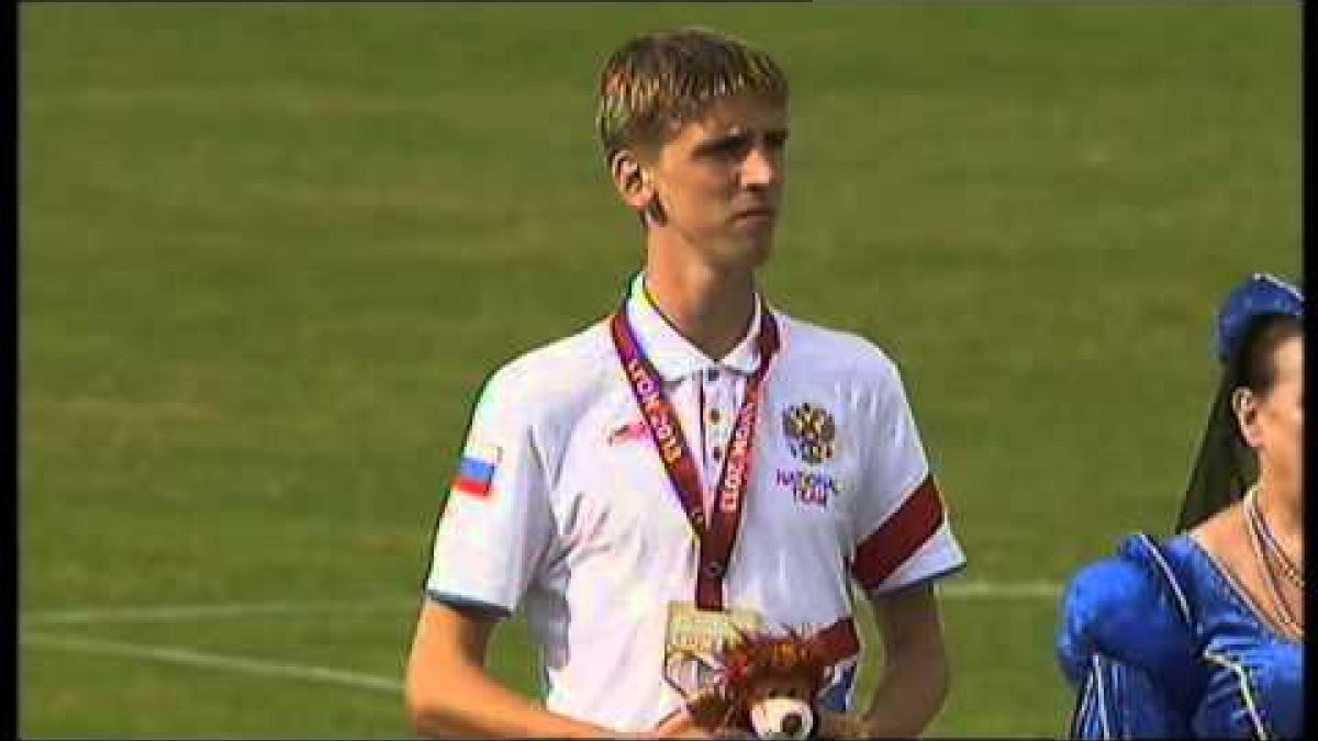 Athletics - men's 100m T35 Medal Ceremony - 2013 IPC Athletics World Championships, Lyon