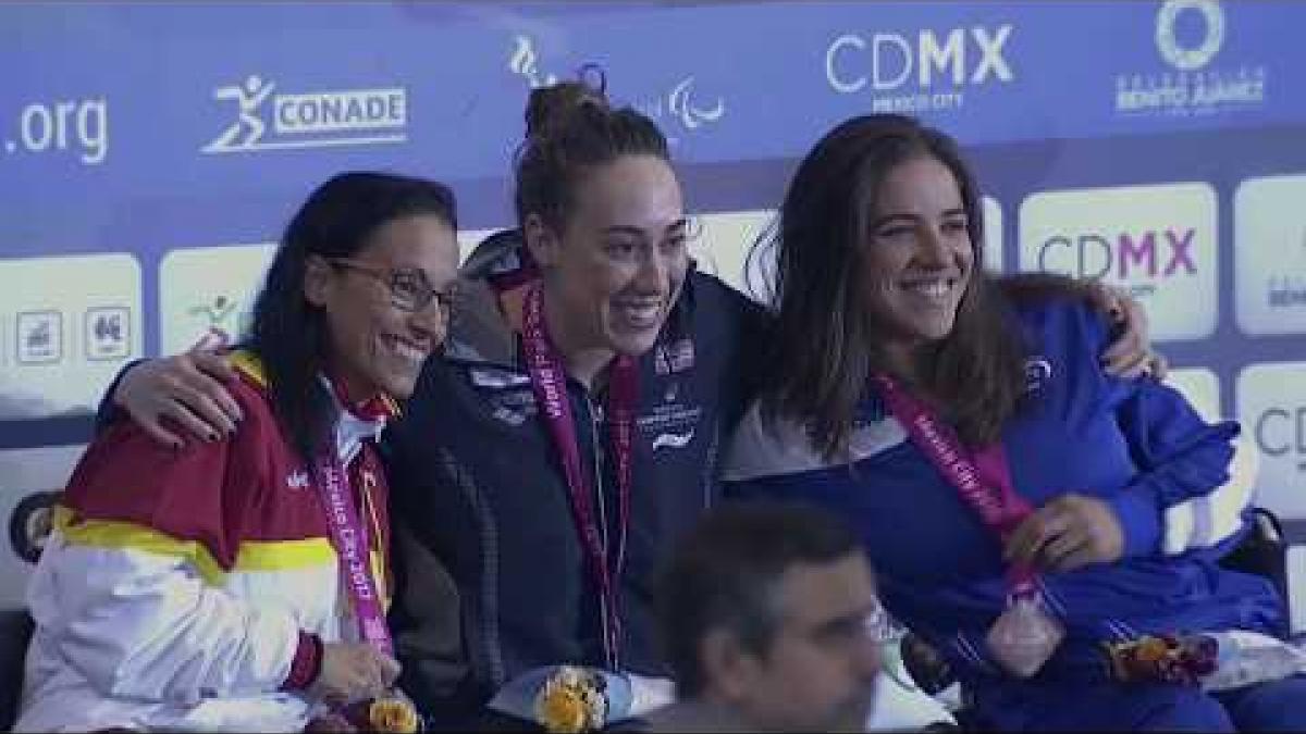Women's 100m freestyle S5 Medal Ceremony | Mexico City 2017 World Para Swimming Championships