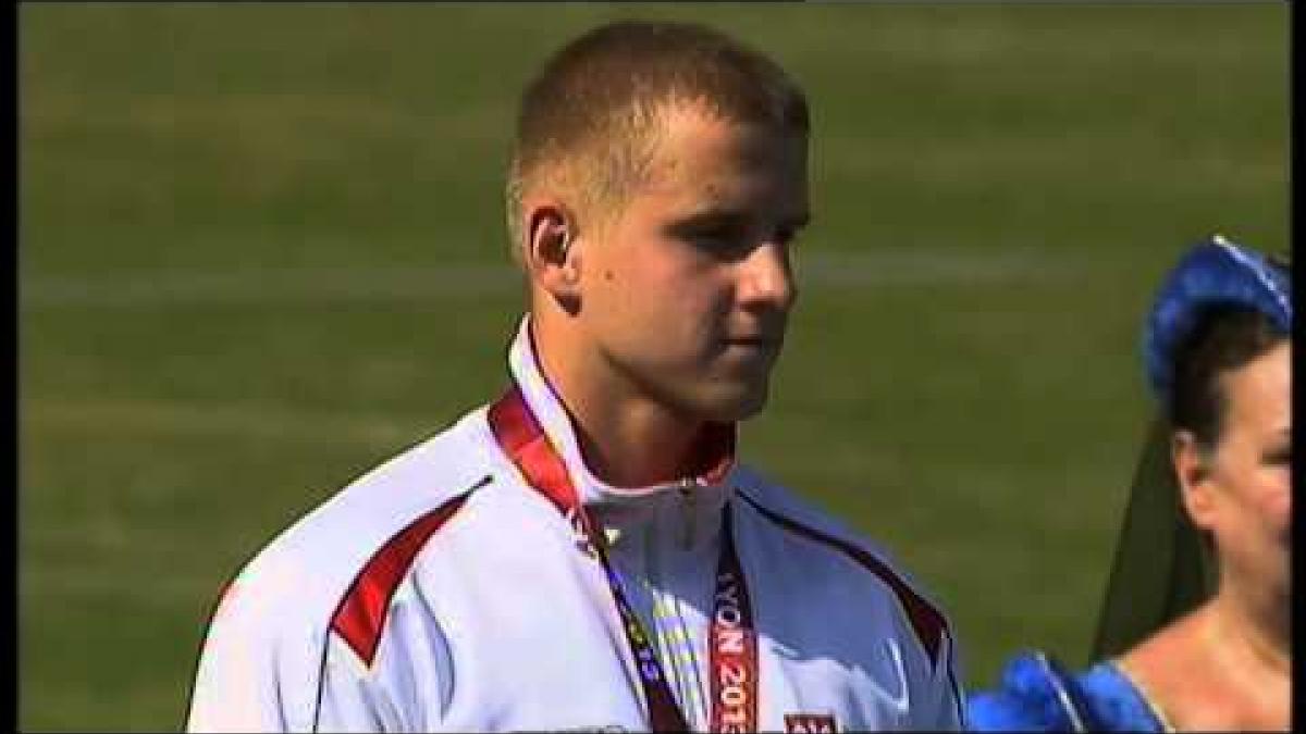 Athletics - men's shot put F35* Medal Ceremony - 2013 IPC Athletics World Championships, Lyon