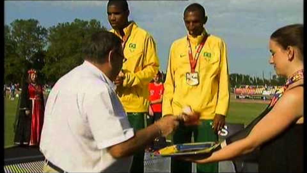 Athletics - men's 1500m T11 Medal Ceremony - 2013 IPC Athletics World Championships, Lyon