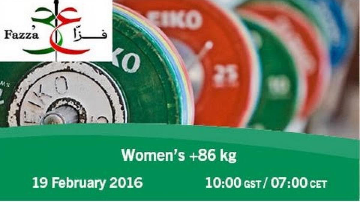 Women's +86 kg |2016 IPC Powerlifting World Cup Dubai