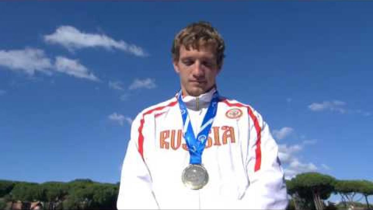 Men's 200 m T12 | Victory Ceremony | 2016 IPC Athletics European Championships Grosseto