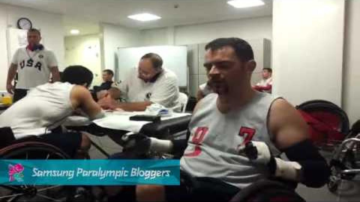 Jason Reiger - Practice locker room, Paralympics 2012