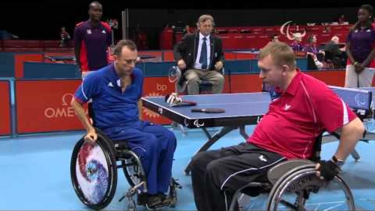 Table Tennis - Men's Singles - Class 2 Quarterfinal 2 - RUS vs FRA - 2012 London Paralympic Games