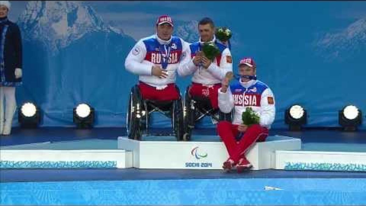 Men's 15km cross-country skiing sitting Victory Ceremony | Sochi 2014 Paralympic Winter Games
