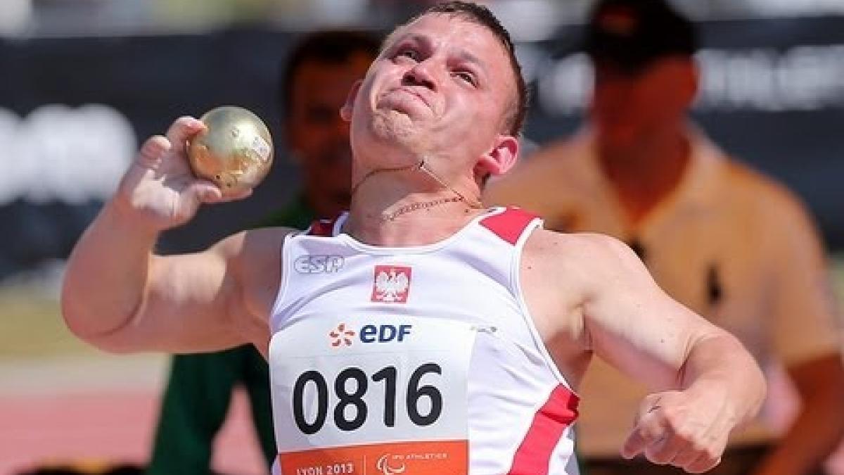 Athletics - Bartosz Tyszkowski - men's discus throw F41 final - 2013 IPC Athletics World C...