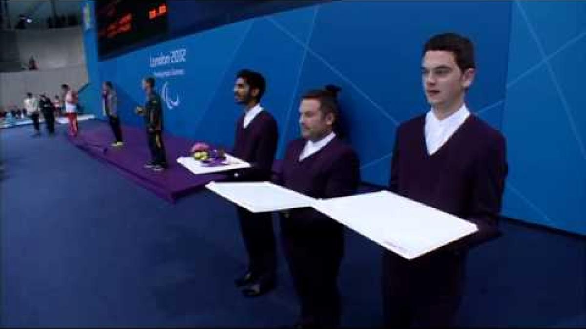 Swimming   Men's 100m Freestyle   S11 Victory Ceremony   2012 London Paralympic Games