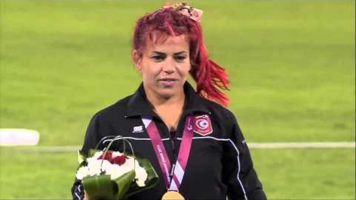 Women's discus F41 | Victory Ceremony |  2015 IPC Athletics World Championships Doha