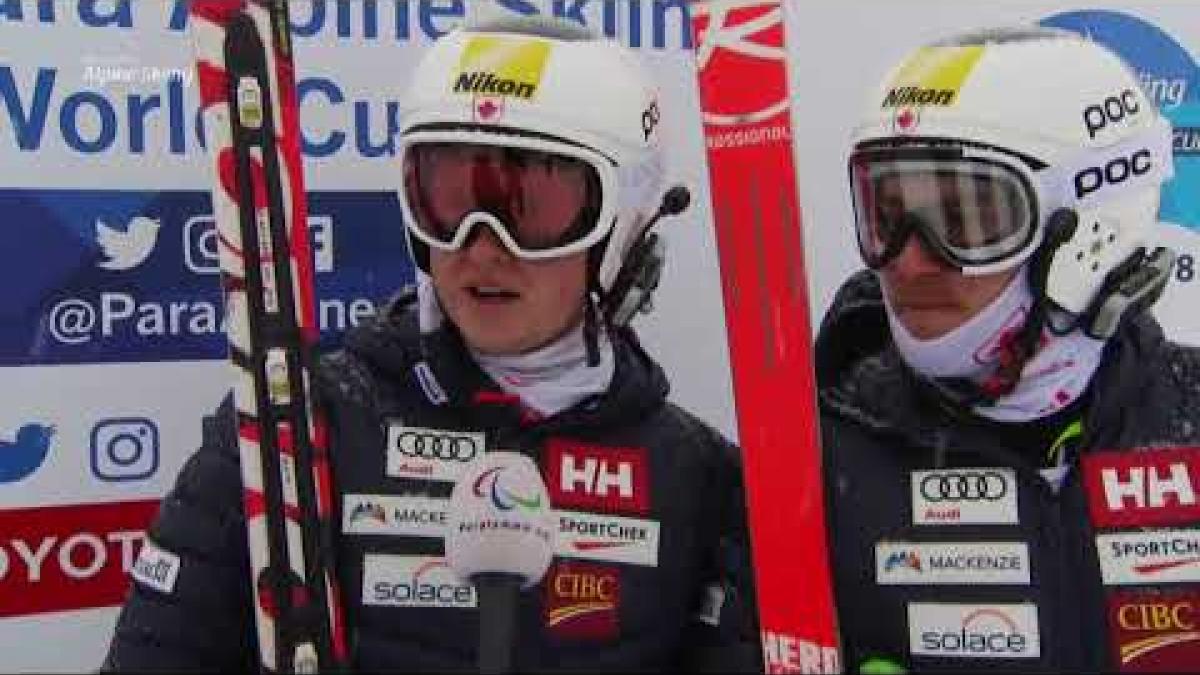 Mac Marcoux and Jack Leitch win super-G | 2018 World Para Alpine Skiing World Cup