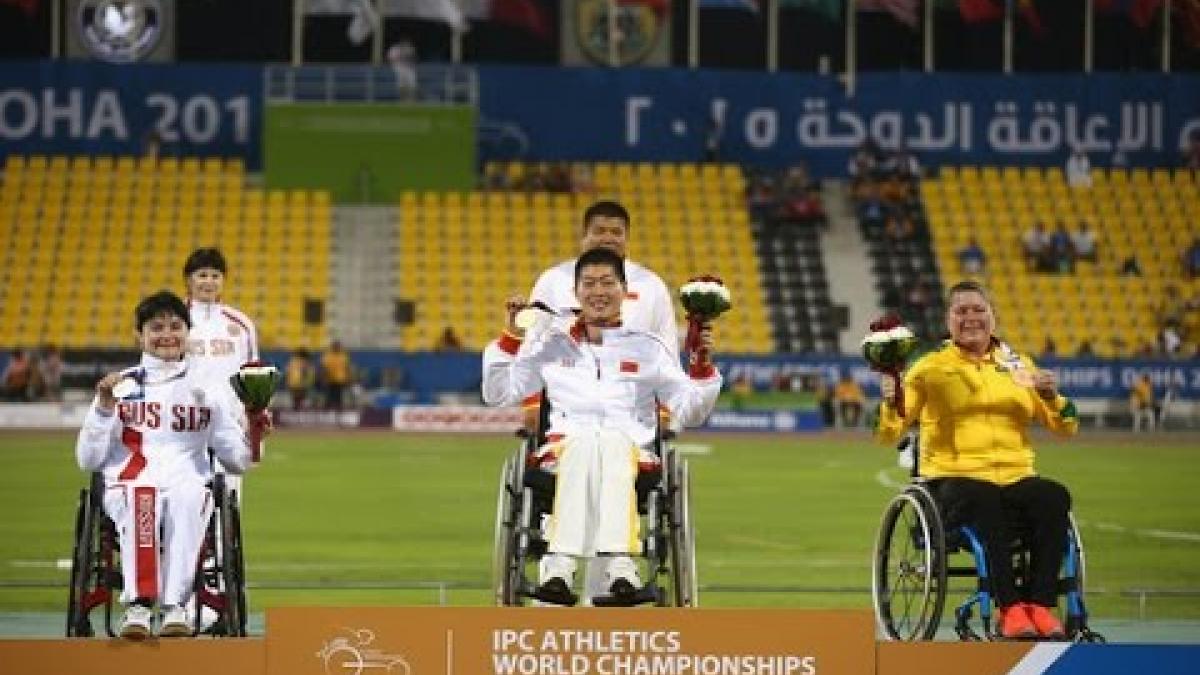 Women's shot put F54 | final |  2015 IPC Athletics World Championships Doha