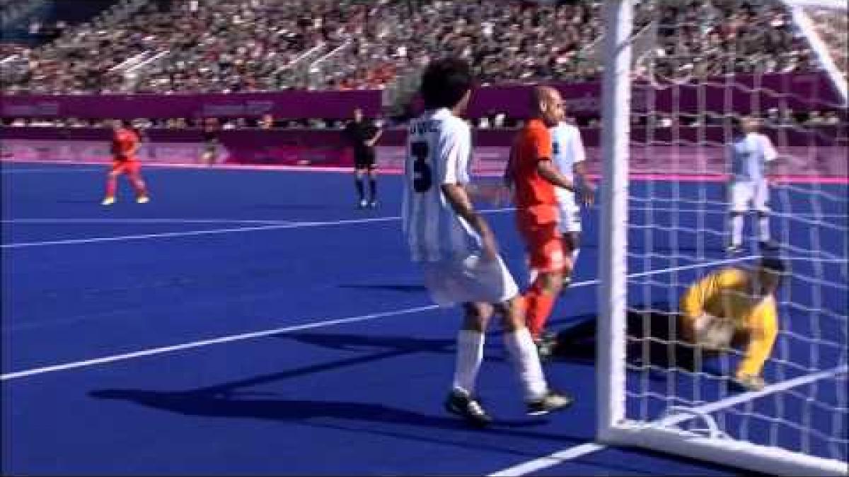 Football 7-a-side - ARG vs NED - 1st half - Men's Pool A Prelims - London 2012 Paralympic Games