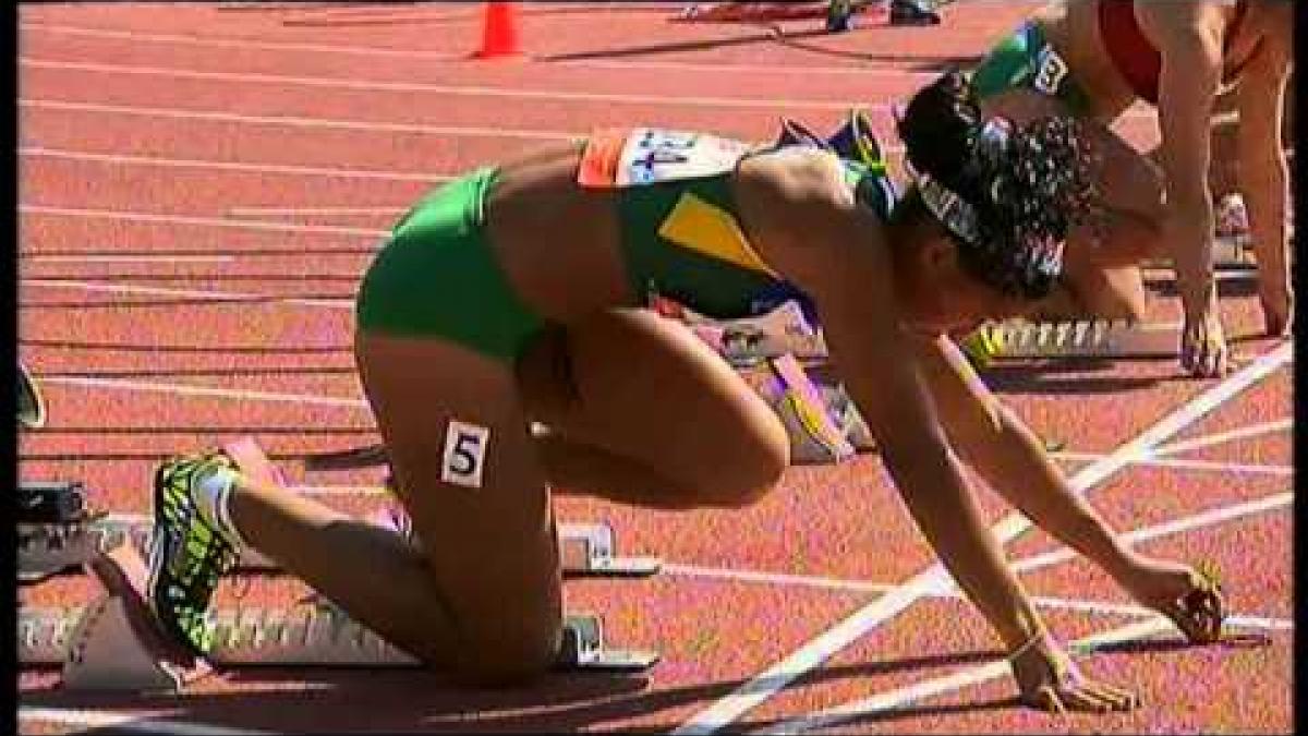 Athletics - women's 100m T12 round 1 heat 2 - 2013 IPC Athletics World Championships, Lyon