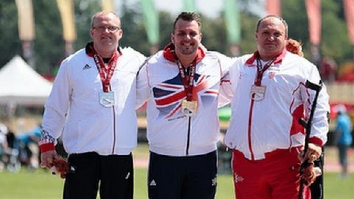 Athletics -  men's shot put F42 Medal Ceremony  - 2013 IPC Athletics World Championships, Lyon