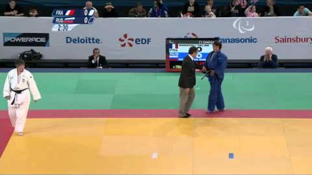 Judo - Women +70 kg Quarterfinals - France versus Russian Federation - 2012 London Paralympic Games