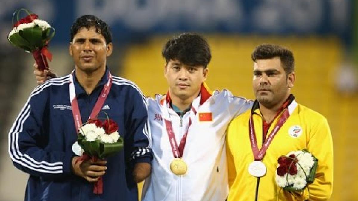 Men's javelin F46 | Victory Ceremony |  2015 IPC Athletics World Championships Doha
