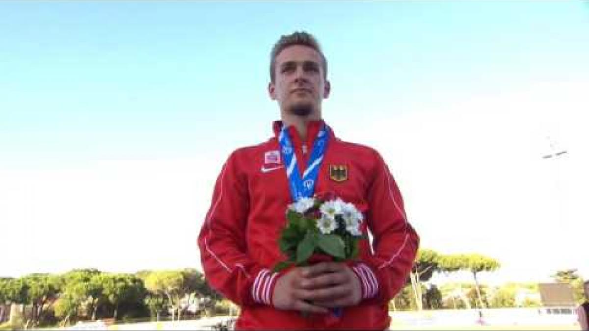 Men's 200 m T44 | Victory Ceremony | 2016 IPC Athletics European Championships Grosseto