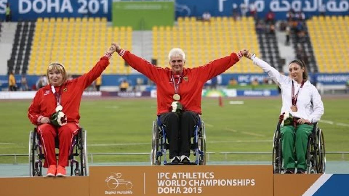 Women's shot put F55 | final |  2015 IPC Athletics World Championships Doha