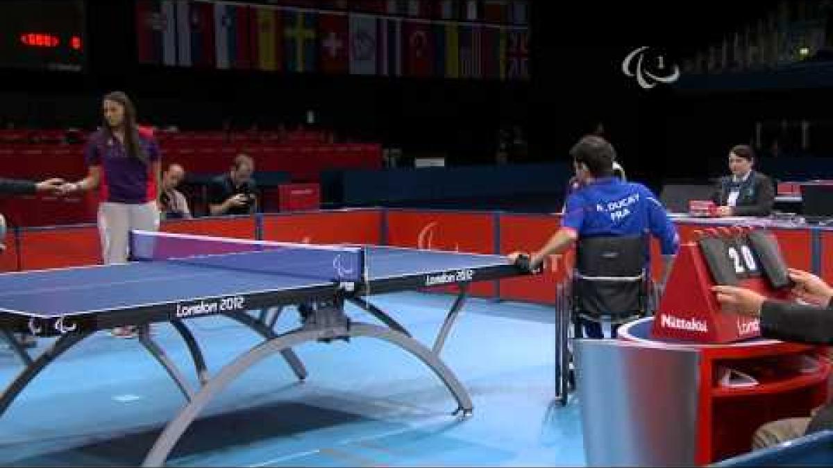 Table Tennis -  FRA vs GER - Men's Singles - Class 1 Gold Mdl Match - London 2012 Paralympic Games "