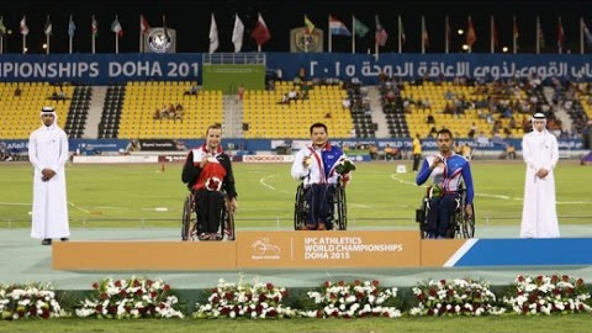 Men's 5000m T54 | Victory Ceremony |  2015 IPC Athletics World Championships Doha