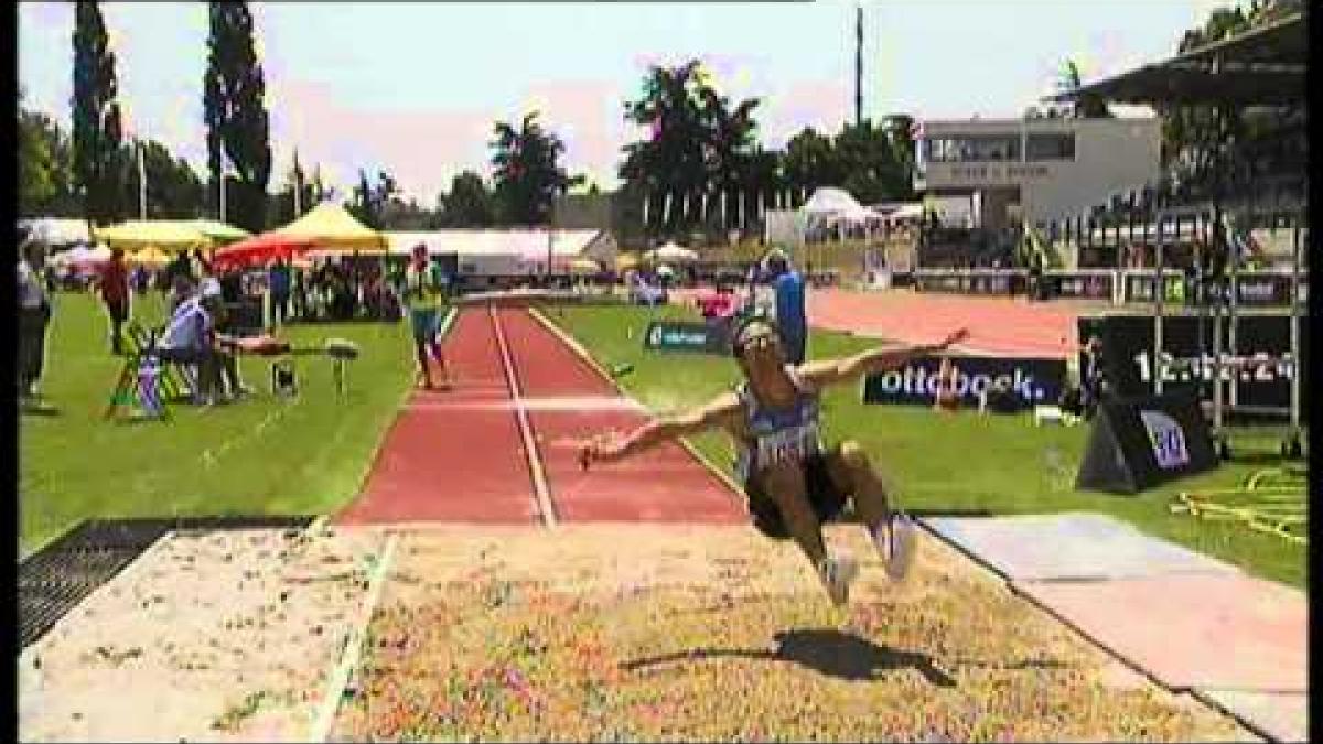 Athletics - Ruslan Katyshev - men's triple jump T11 final - 2013 IPC Athletics World C...