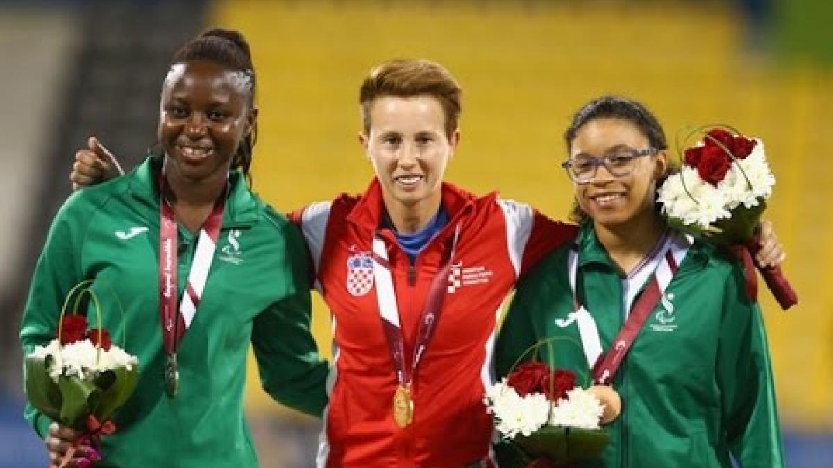 Women's triple jump T20 | Victory Ceremony |  2015 IPC Athletics World Championships Doha