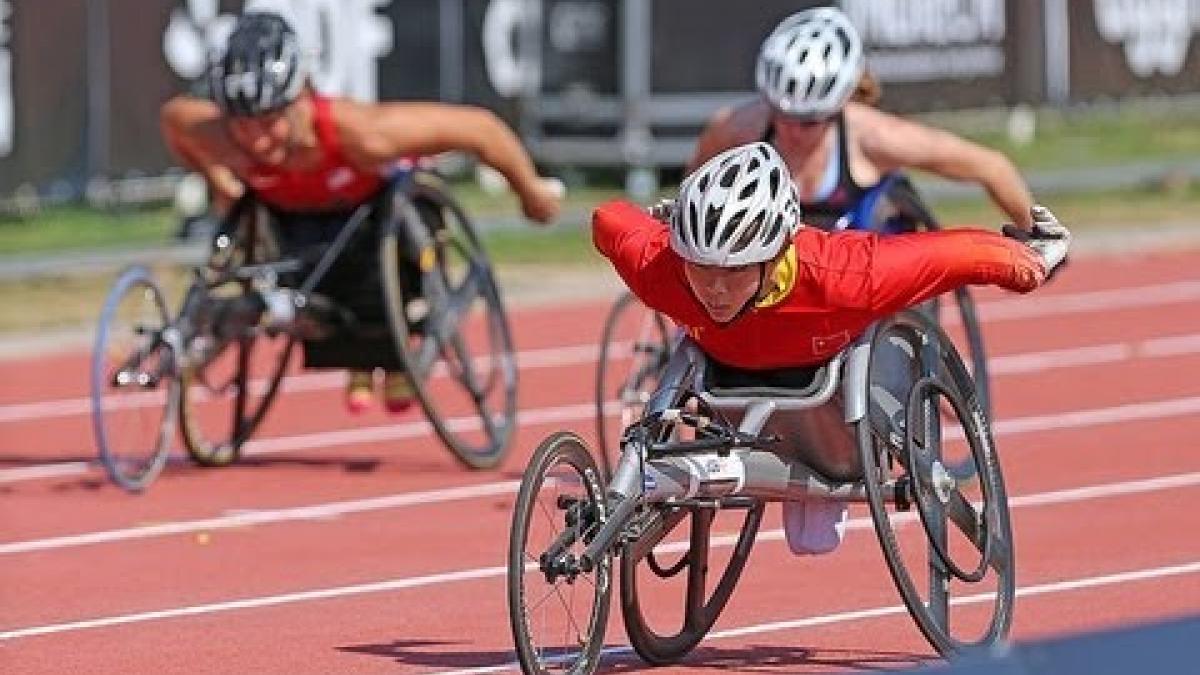 Athletics - women's 100m T53 semifinals 1 - 2013 IPC Athletics World Championships, Lyon