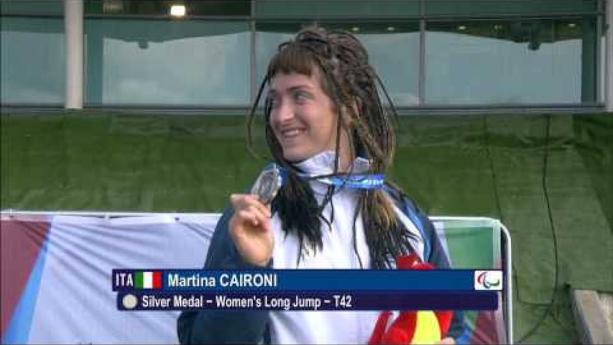 Women's long jump T42 | Victory Ceremony | 2014 IPC Athletics European Championships Swansea