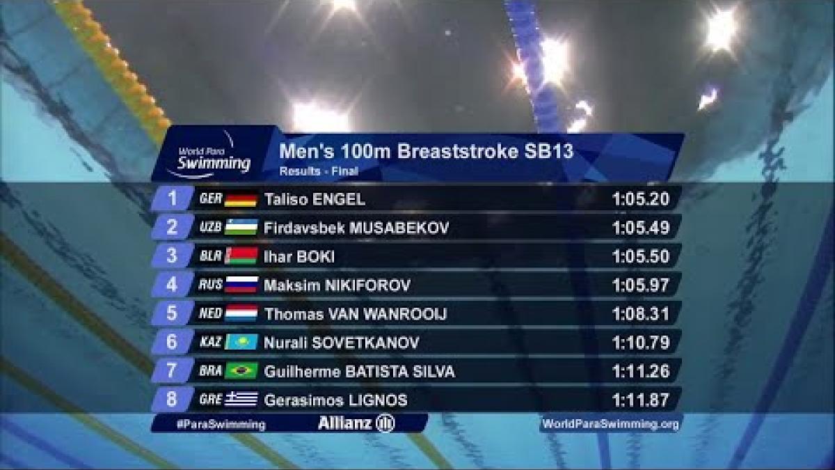 Men's 100m Breaststroke SB13 Final | London 2019