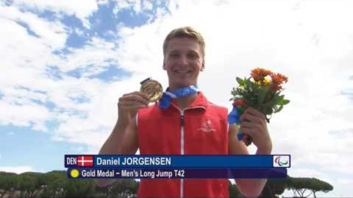 Men's long jump T42 | Victory Ceremony | 2016 IPC Athletics European Championships Grosseto