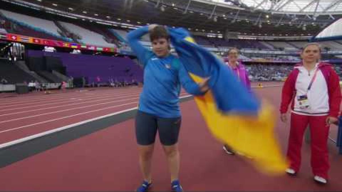 Mariia POMAZAN Gold Women’s Shot Put F35 |Final | London 2017 World Para Athletics Championships