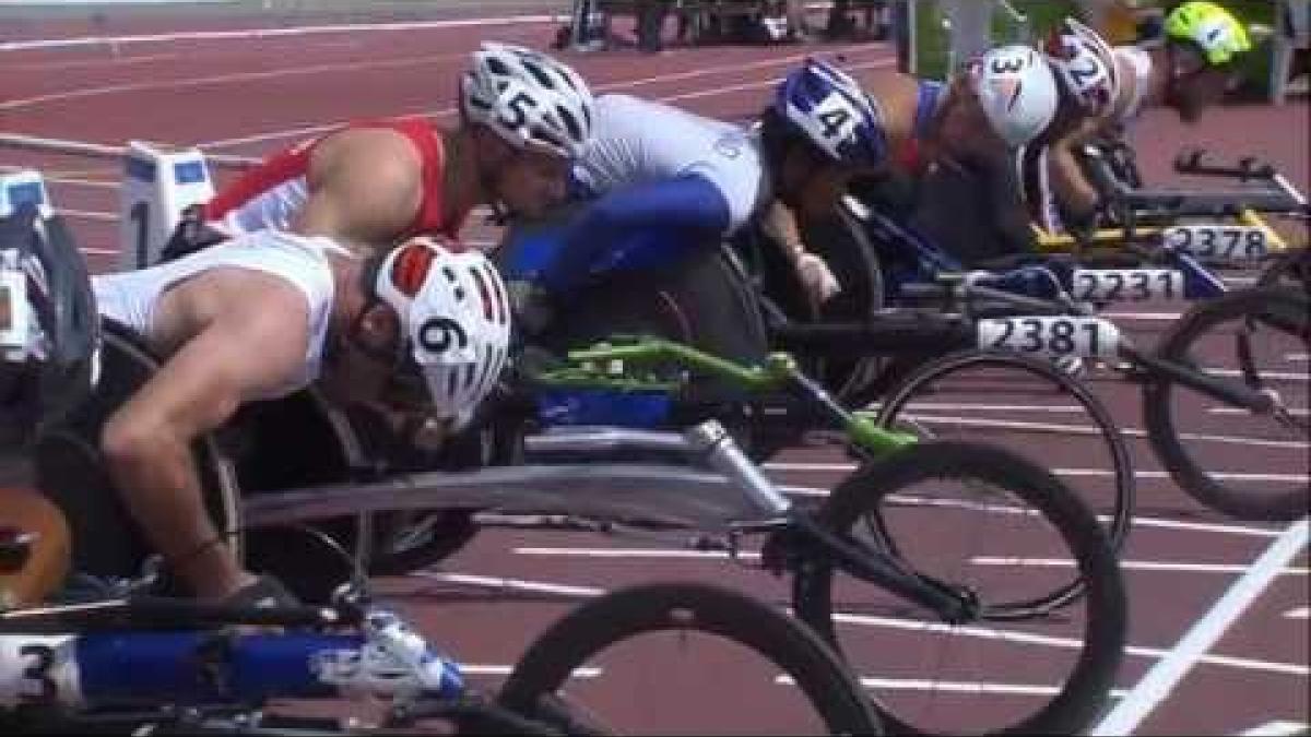 Men's 100m T53 | heat 1 |  2015 IPC Athletics World Championships Doha