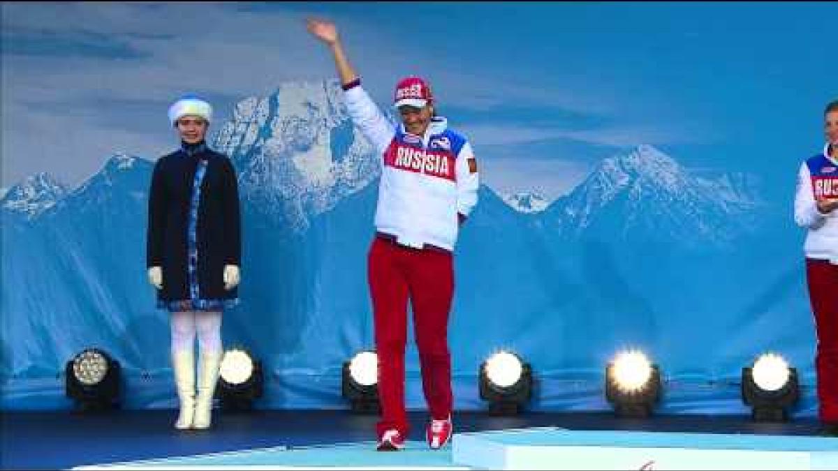 Women's short distance biathlon standing Victory Ceremony | Biathlon | Sochi 2014 Paralympics