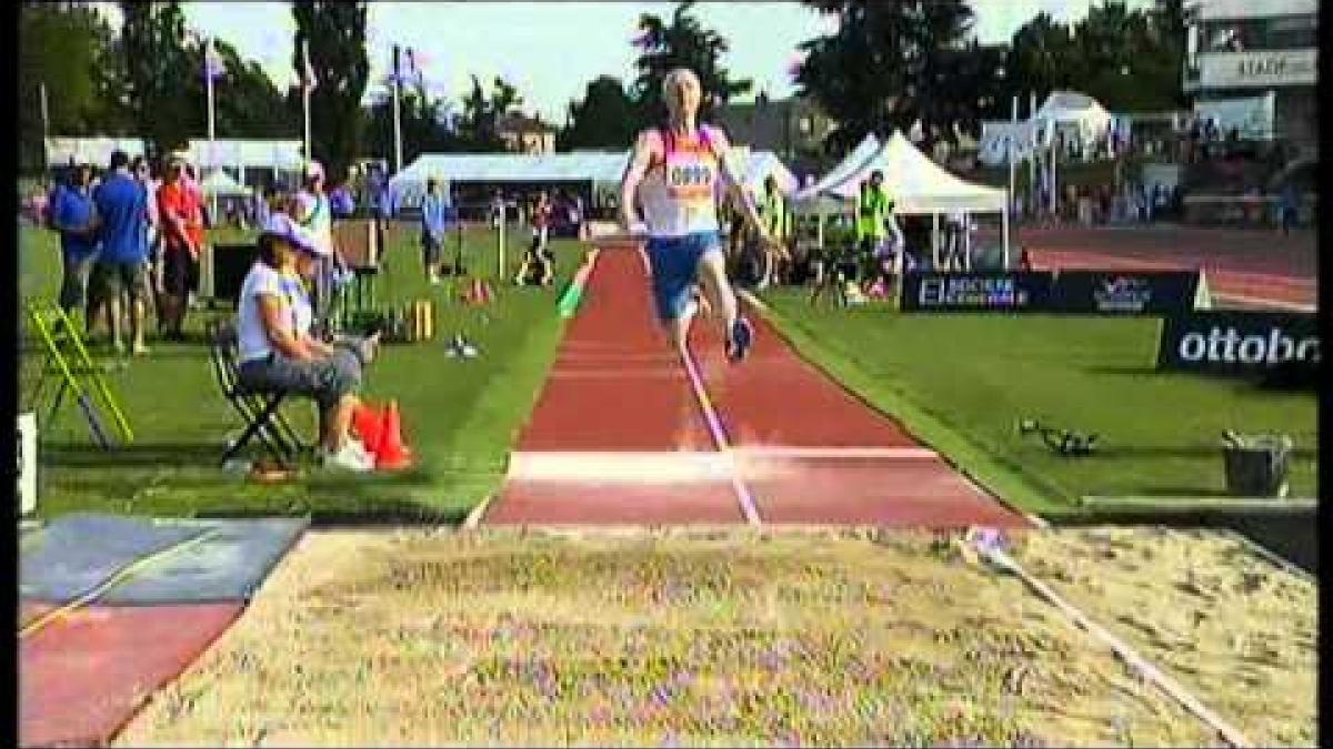 Athletics - Evgeny Kegelev - men's long jump T12 final - 2013 IPC Athletics World C...