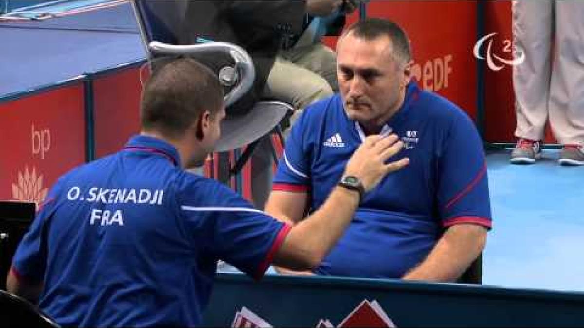 Table Tennis - GER vs FRA - Men's Singles - Class 3 Group B - Qual. - London 2012 Paralympic Games