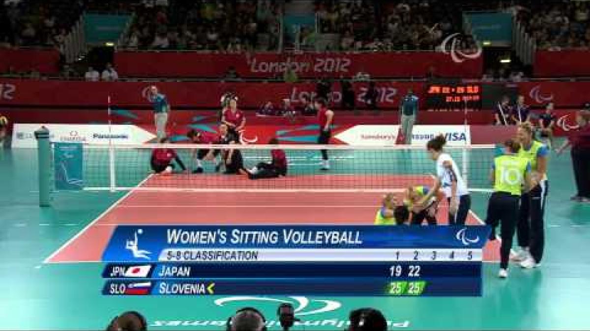 Sitting Volleyball - JPN vs SLO - Women's 5-8 Classification - London 2012 Paralympic Games
