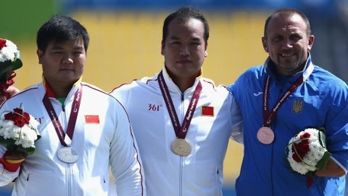 Men's discus F46 | Victory Ceremony |  2015 IPC Athletics World Championships Doha