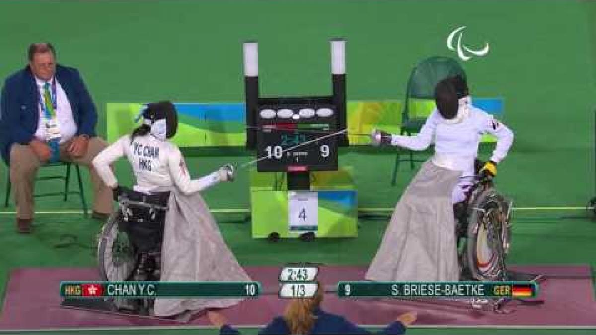 Wheelchair Fencing| S.BRIESE v CHAN| Women's Individual Épée - B Bronze |Rio 2016 Paralympic Games