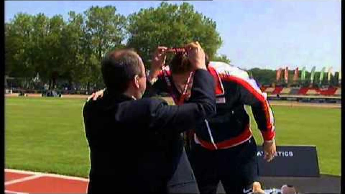 Athletics - men's long jump T42 Medal Ceremony - 2013 IPC Athletics World Championships, Lyon
