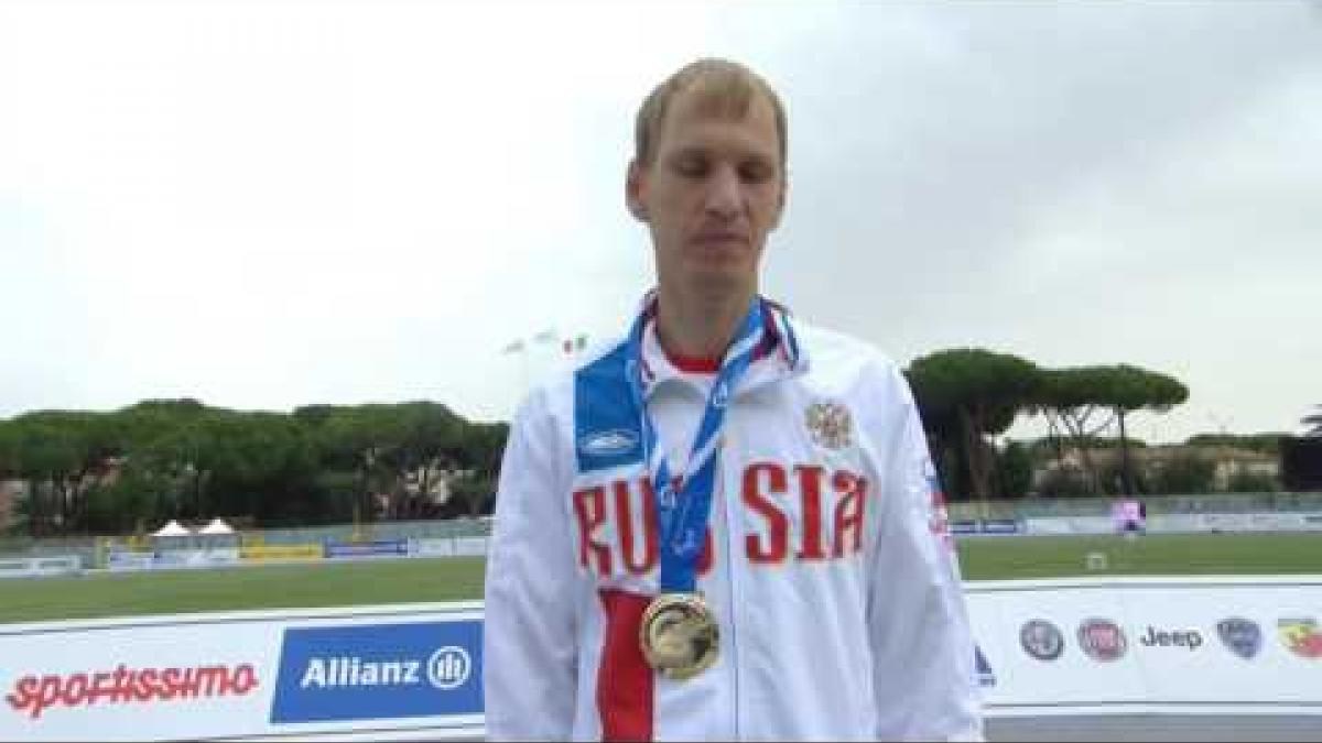 Men's long jump T38 | Victory Ceremony | 2016 IPC Athletics European Championships Grosseto