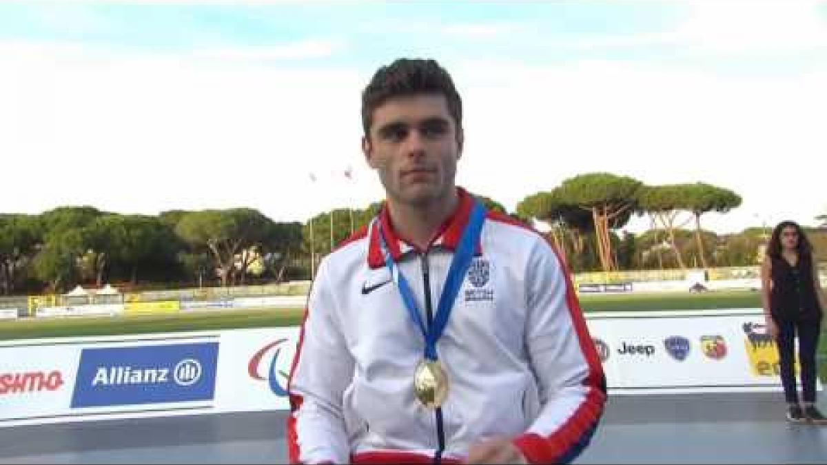 Men's 100 m  T33 | Victory Ceremony | 2016 IPC Athletics European Championships Grosseto