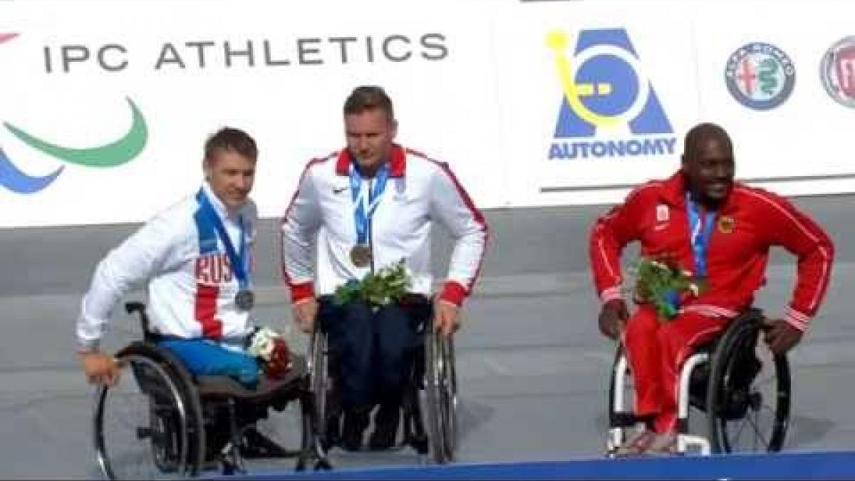 Men's 1500 m T54 | Victory Ceremony | 2016 IPC Athletics European Championships Grosseto