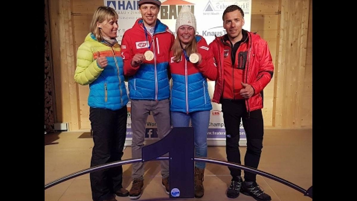 Victory ceremonies | Biathlon individual |  2017 World Para Nordic Skiing Championships, Finsterau