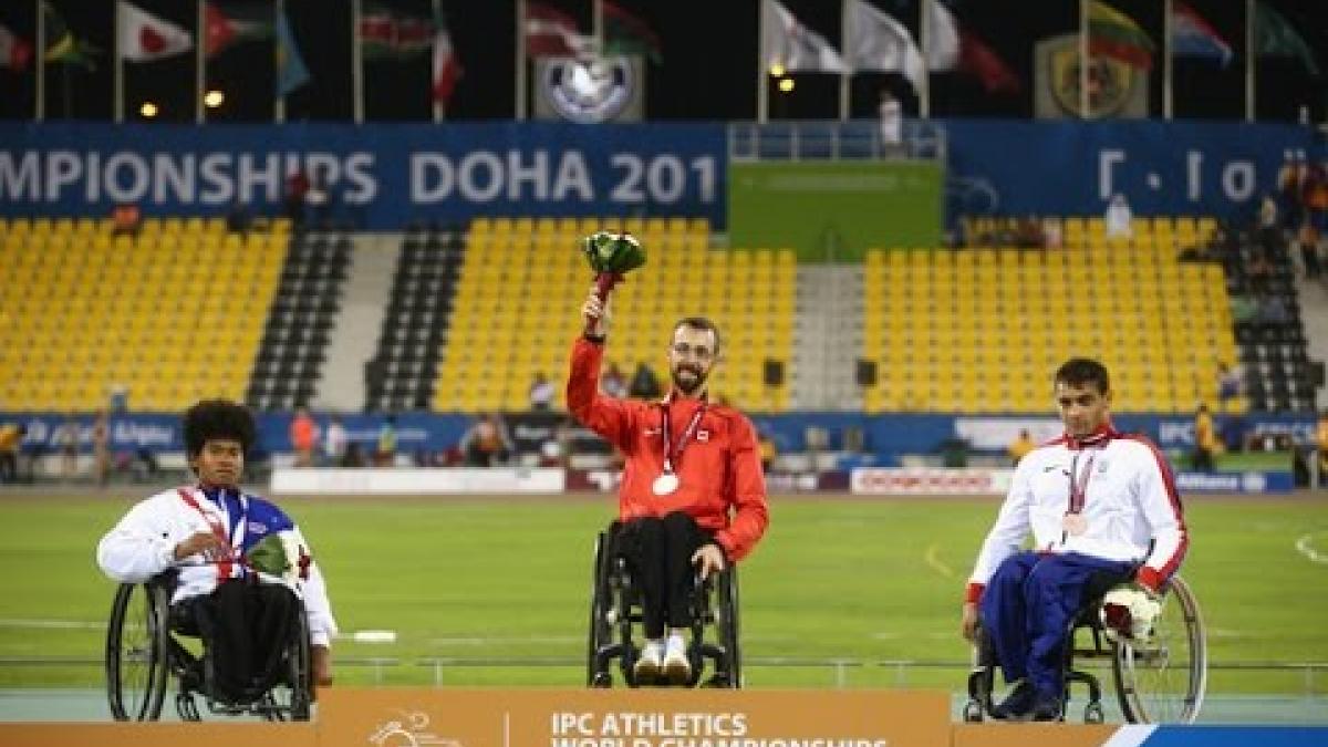 Men's 200m T53 | Victory Ceremony |  2015 IPC Athletics World Championships Doha