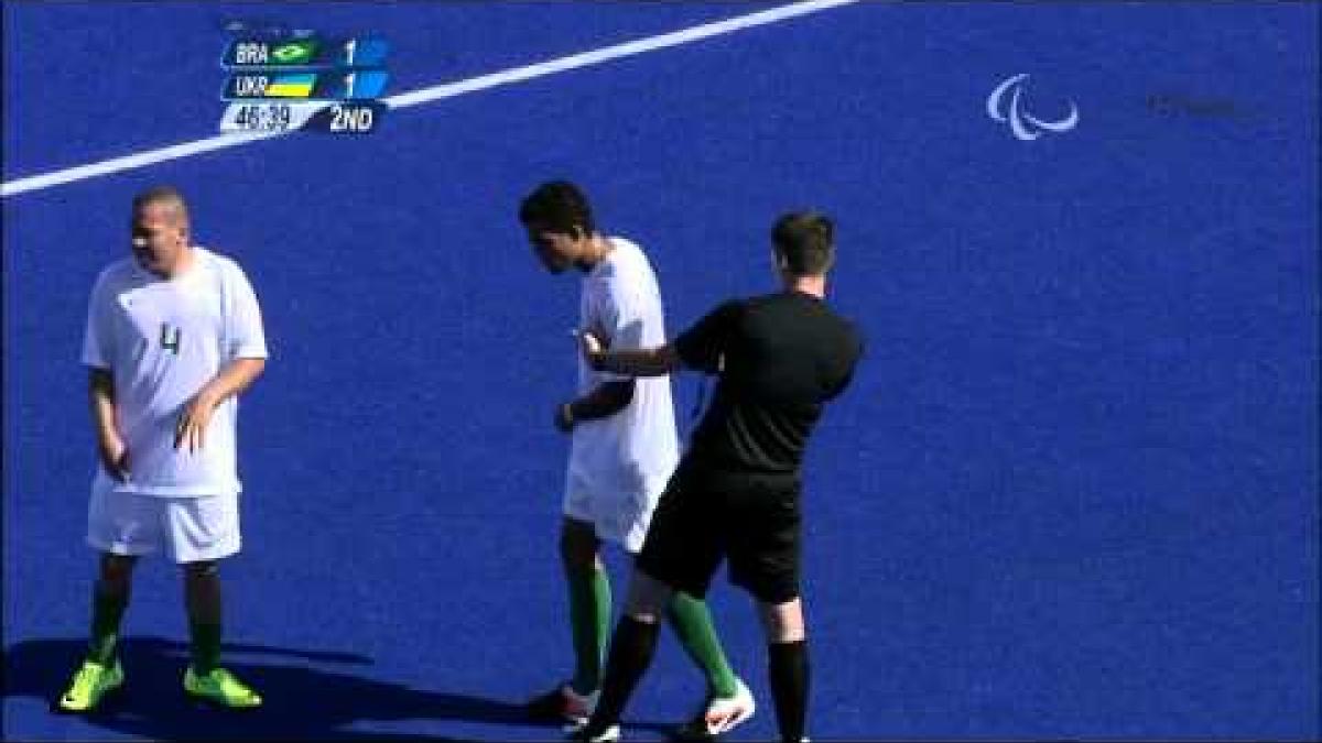 Football 7-a-side - BRA vs UKR - 2nd half - Men's Pool B Prelims - London 2012 Paralympic Games