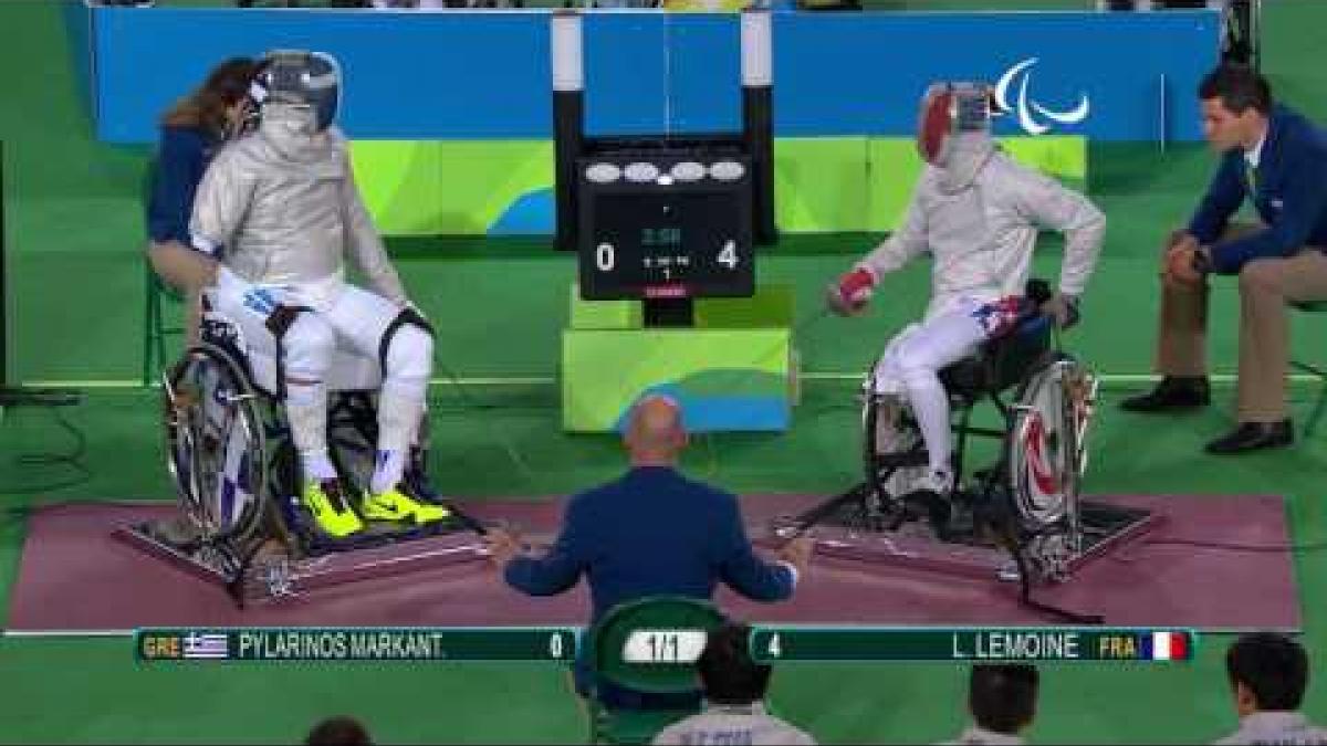 Wheelchair Fencing | Men's Individual Sabre Cat A | LEMOINE v PYLARINOS | Rio 2016 Paralympic Games